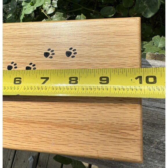 Lg Pet Cremation Urn Inlay Paw Print Wood Box Cat Dog Ashes Memorial Chest 10” - Picture 9 of 13